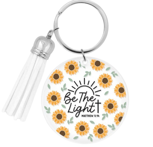 "Be The Light-Sunflower" Keychain
