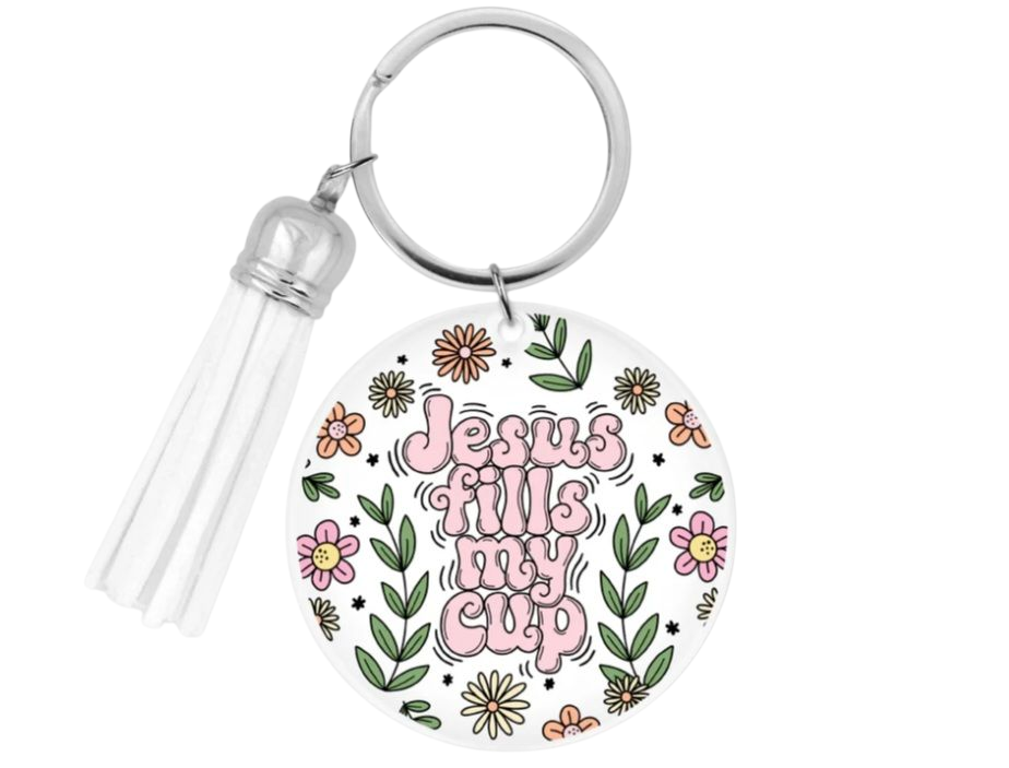 "Jesus Fills My Cup" Keychain