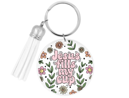 "Jesus Fills My Cup" Keychain